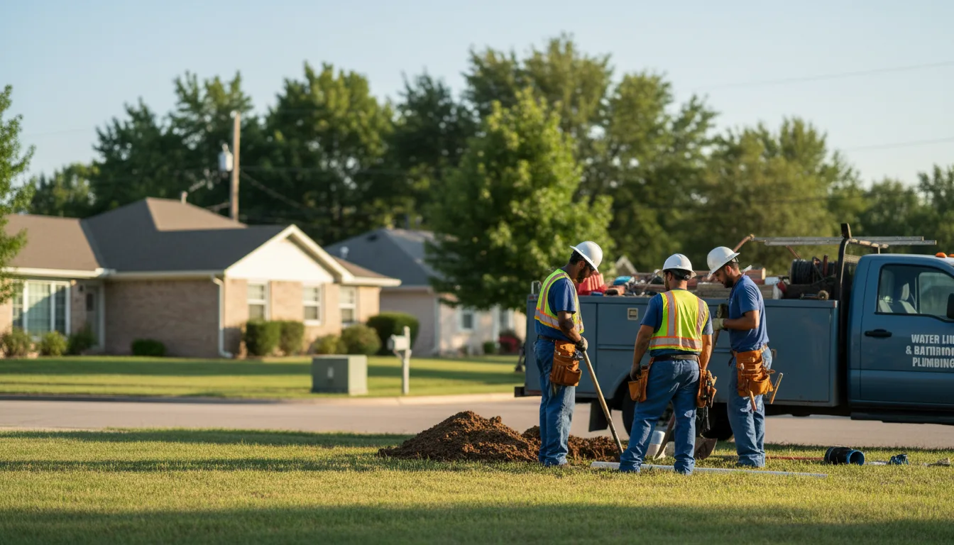 Residential water line and bathroom plumbing service in Whiteside, TN